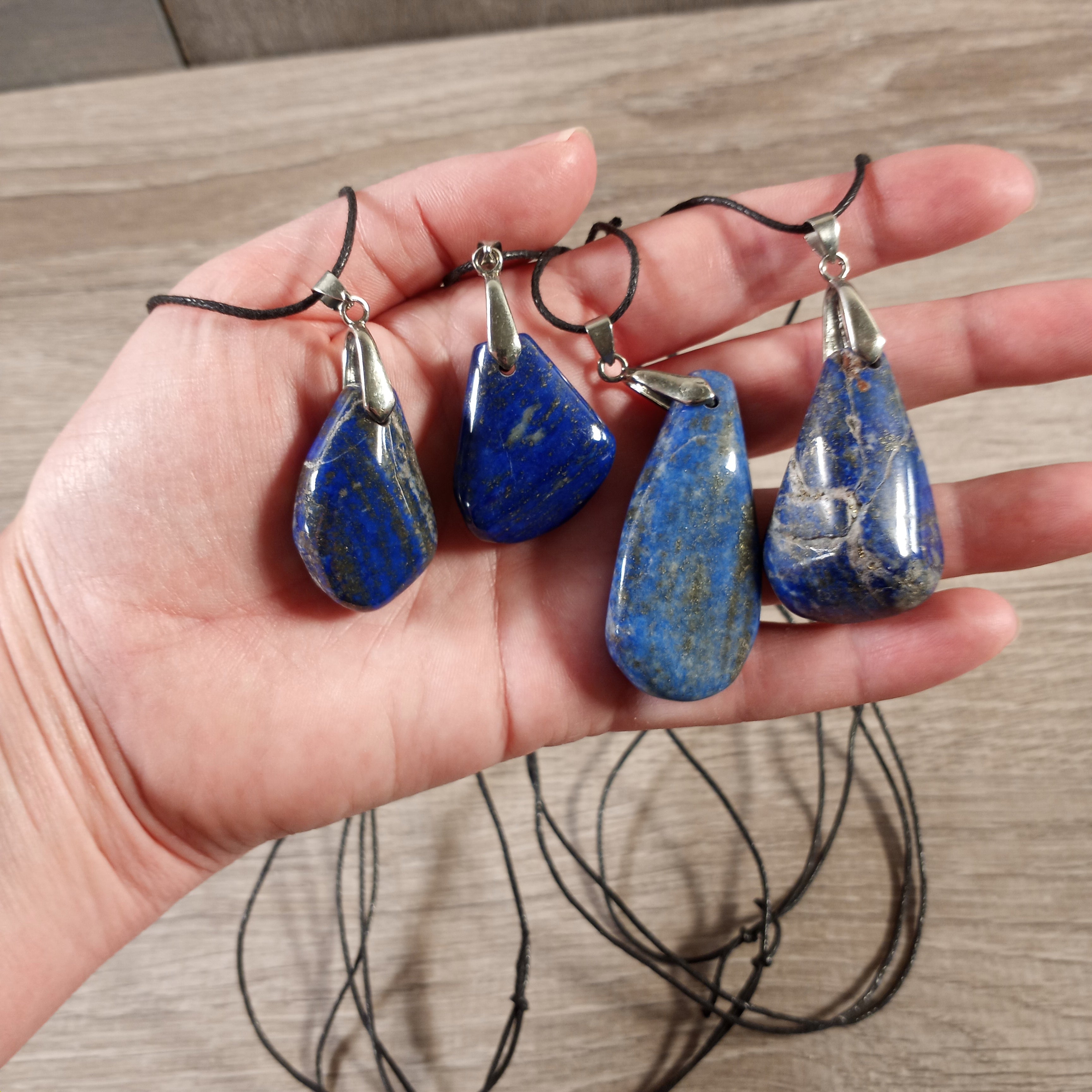 Lapis Lazuli Necklace with Adjustable Cord