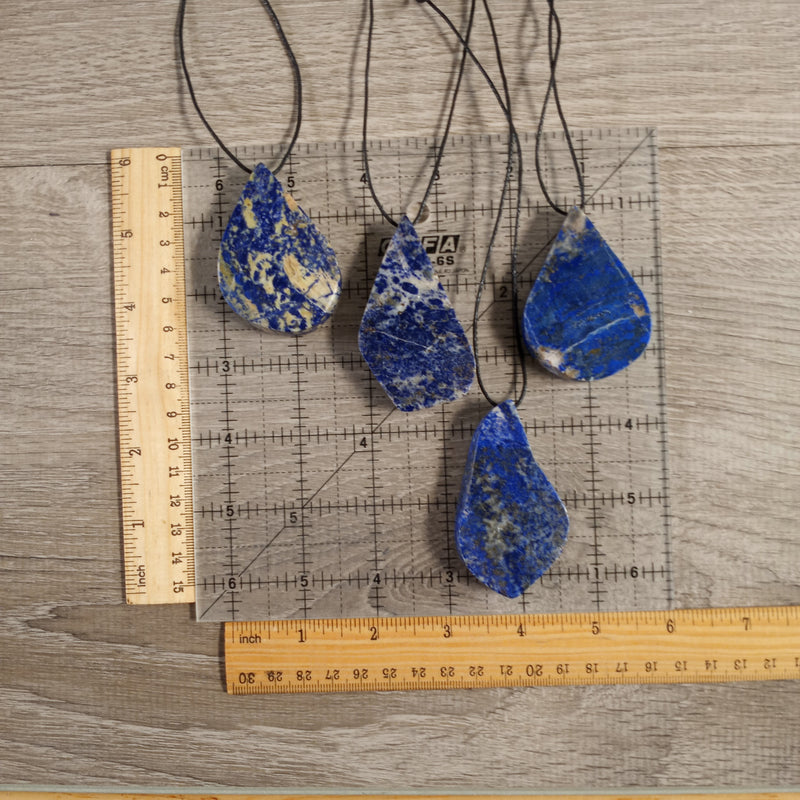 Lapis Lazuli Necklace Metal Free Adjustable