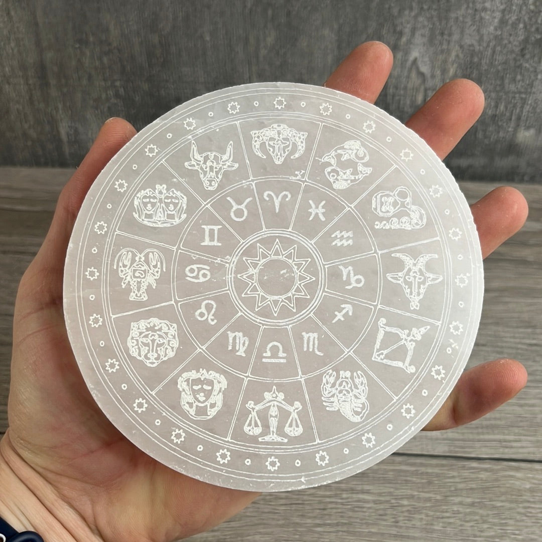 Selenite Laser Engraved Charging Plates