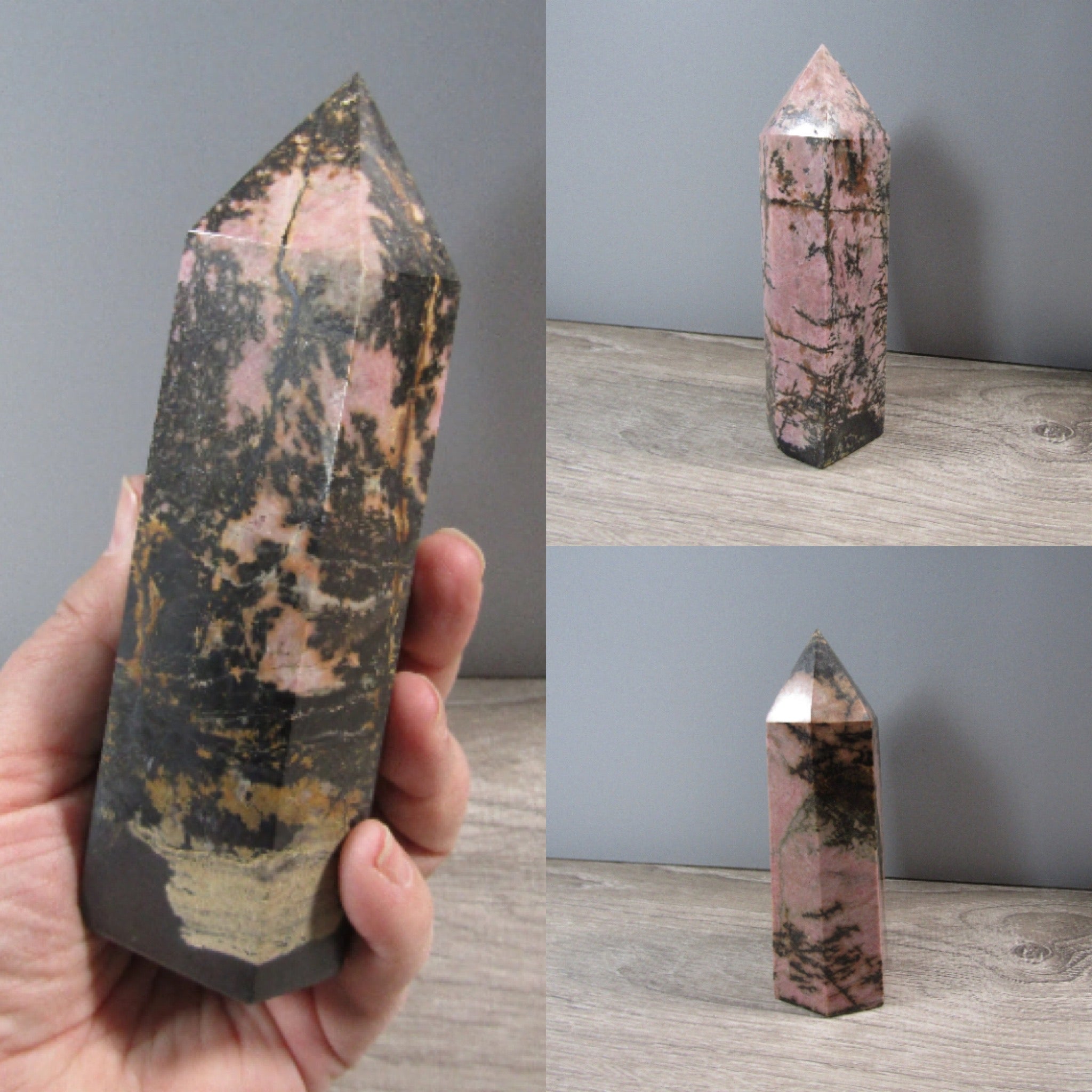 Rhodonite Obelisk Large Display Size