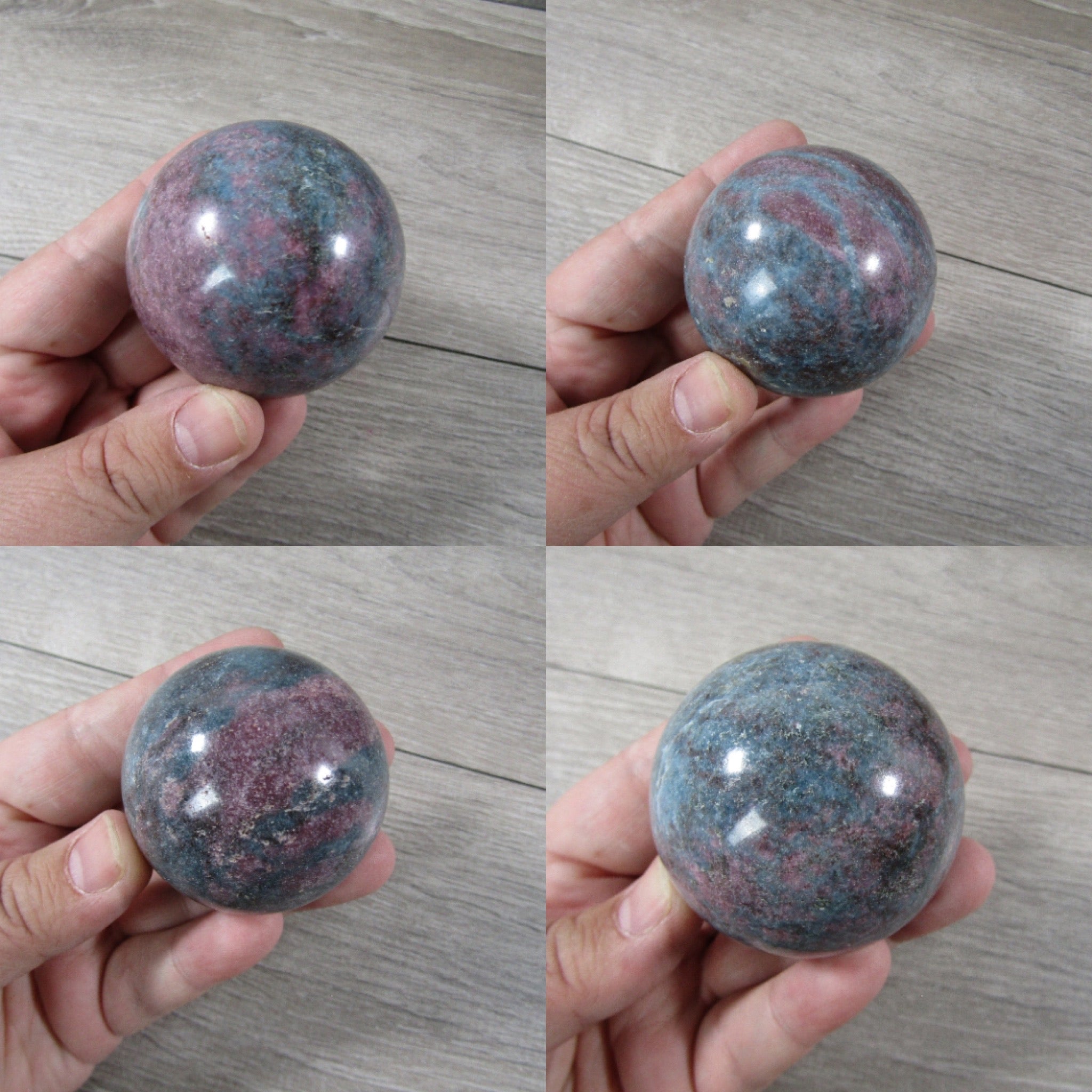 Ruby in Kyanite Sphere Large Display Size