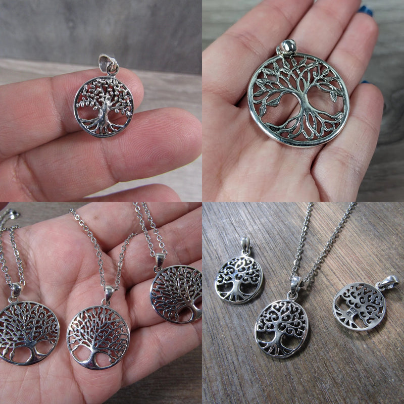 Tree of Life sterling silver pendants