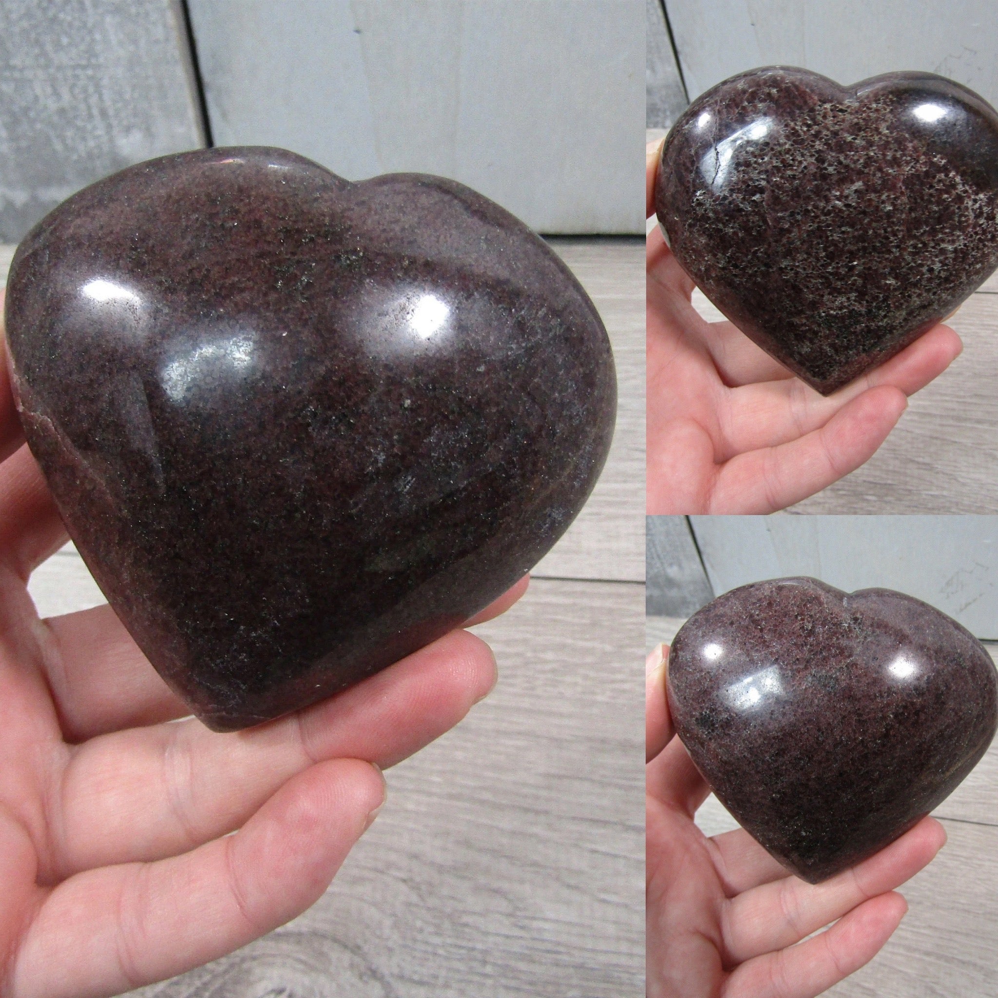 Garnet Heart Large Display Size