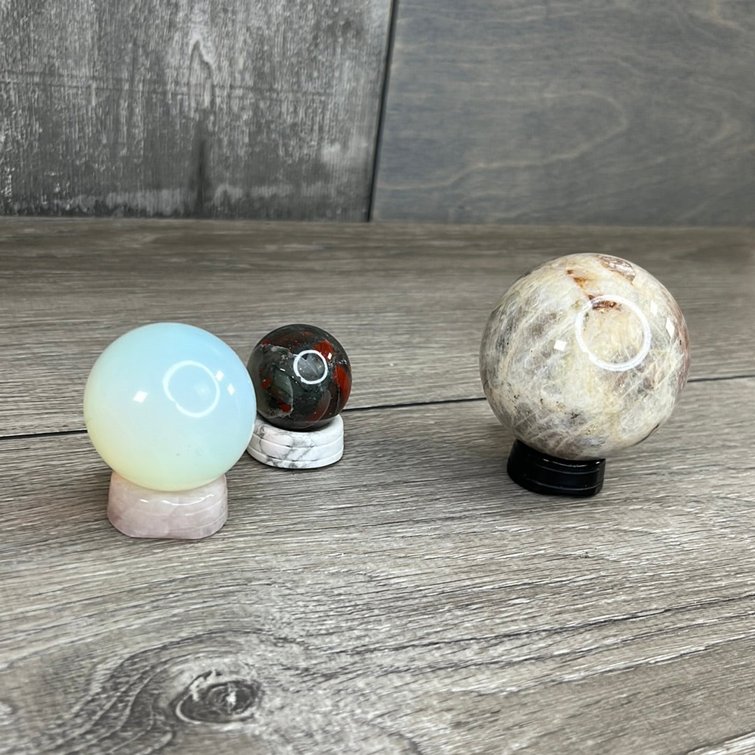 Gemstone Sphere Stands 1 inch