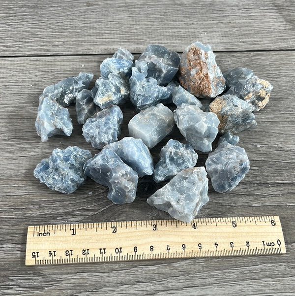 Blue Calcite Chunks 1 LB