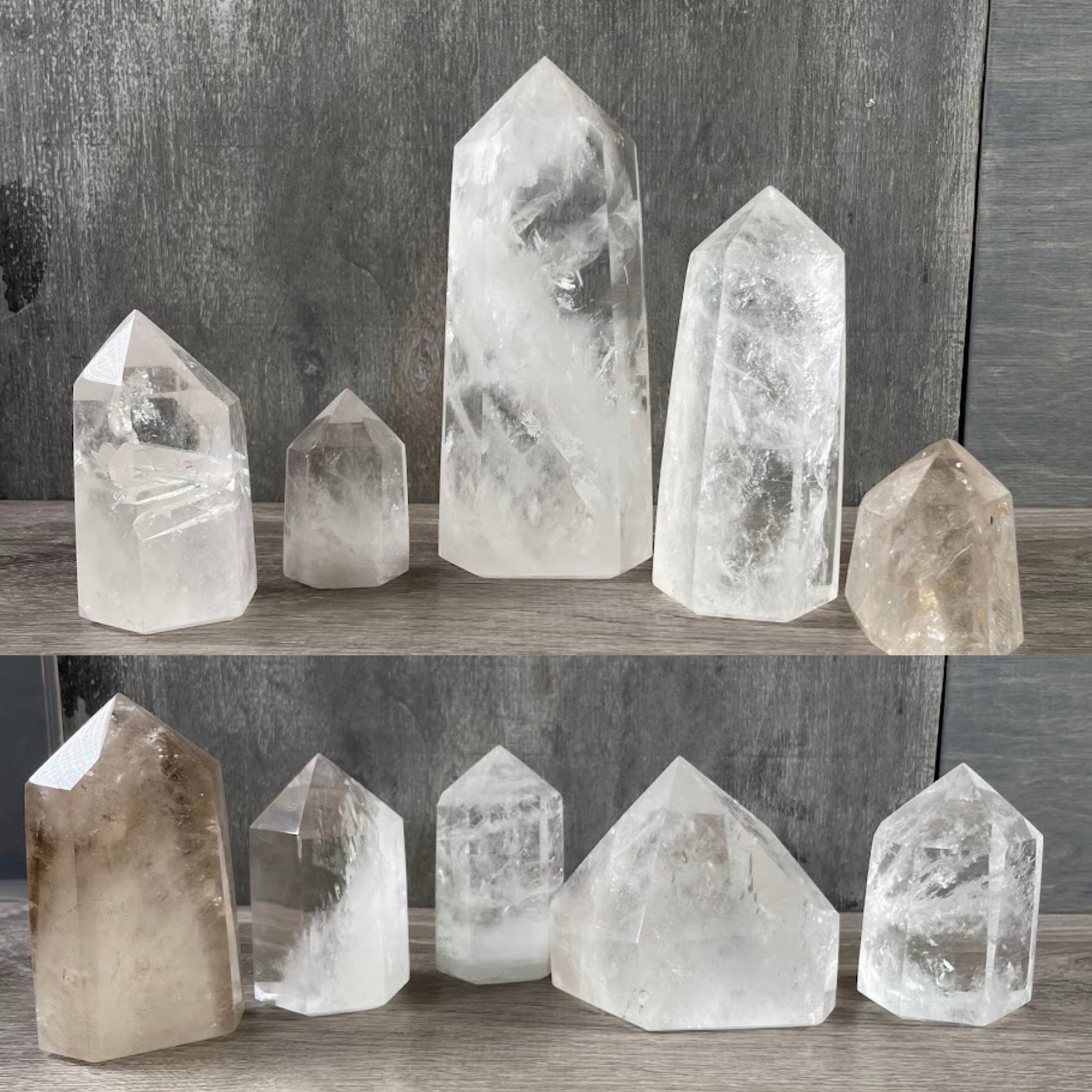 Bulk clear quartz obelisk towers for resale