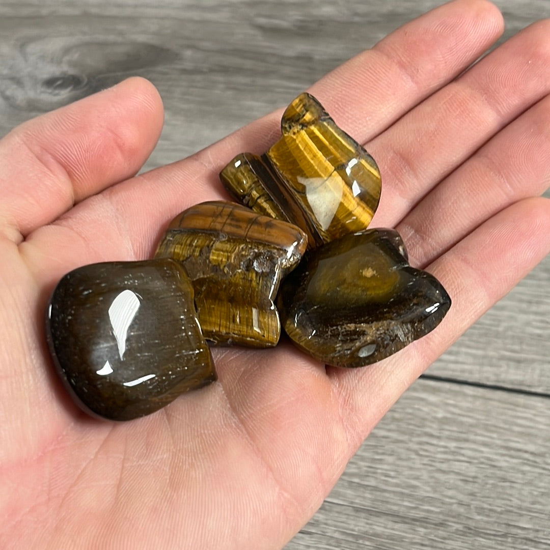 tiger eye cat face shaped crystal