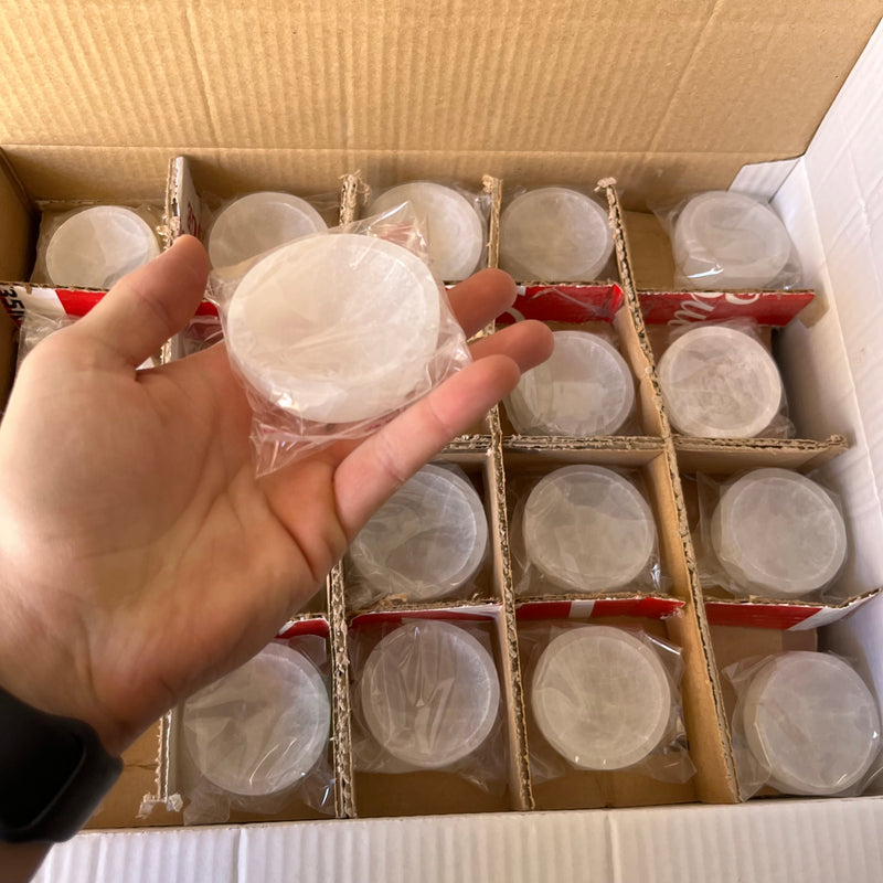 Selenite Bowls 6 cm Box of 40