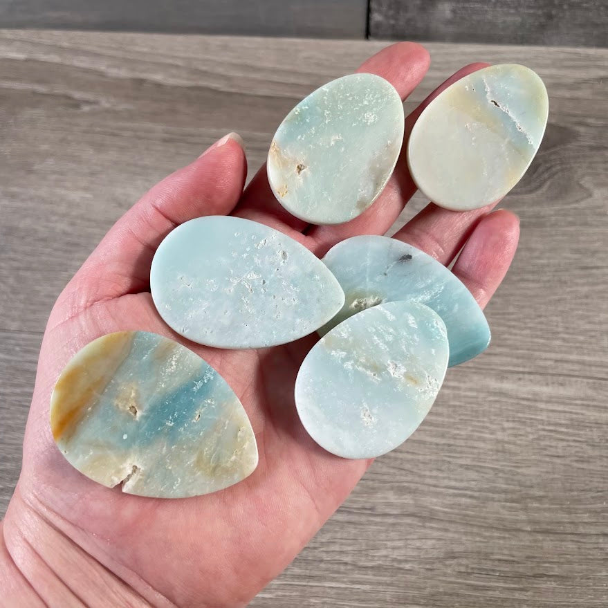 Wholesale amazonite teardrop disk for jewelry makers