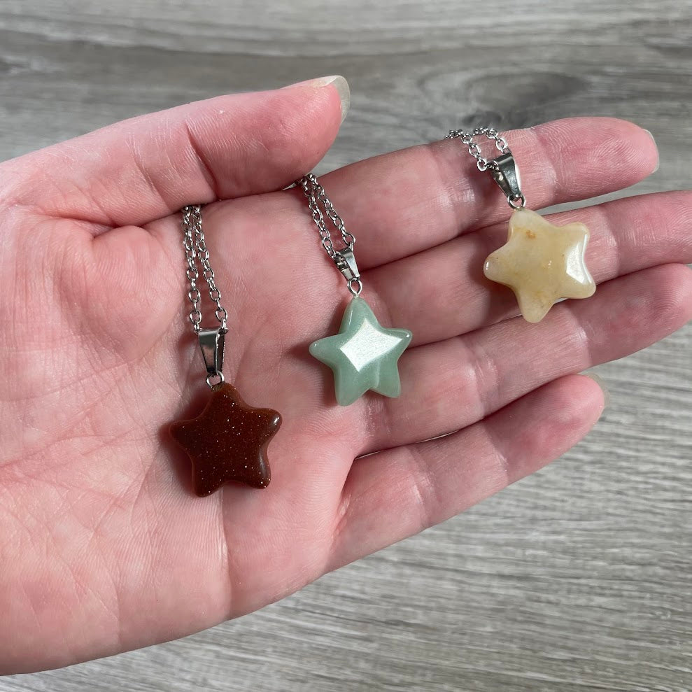 Mixed gemstone star necklace assortment for boutiques and crystal shops