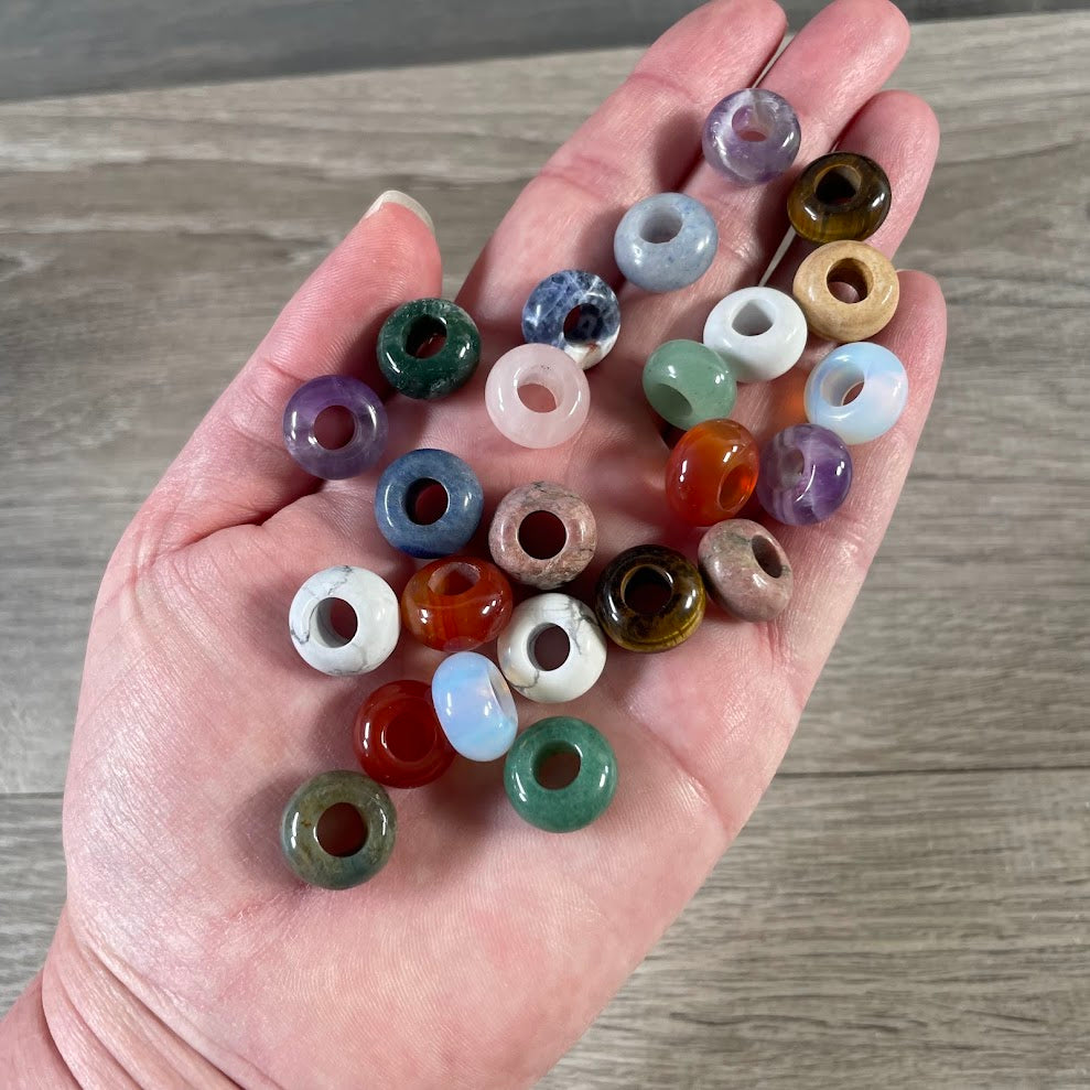 Assorted large hole round guru bead for mala making and jewelry designs
