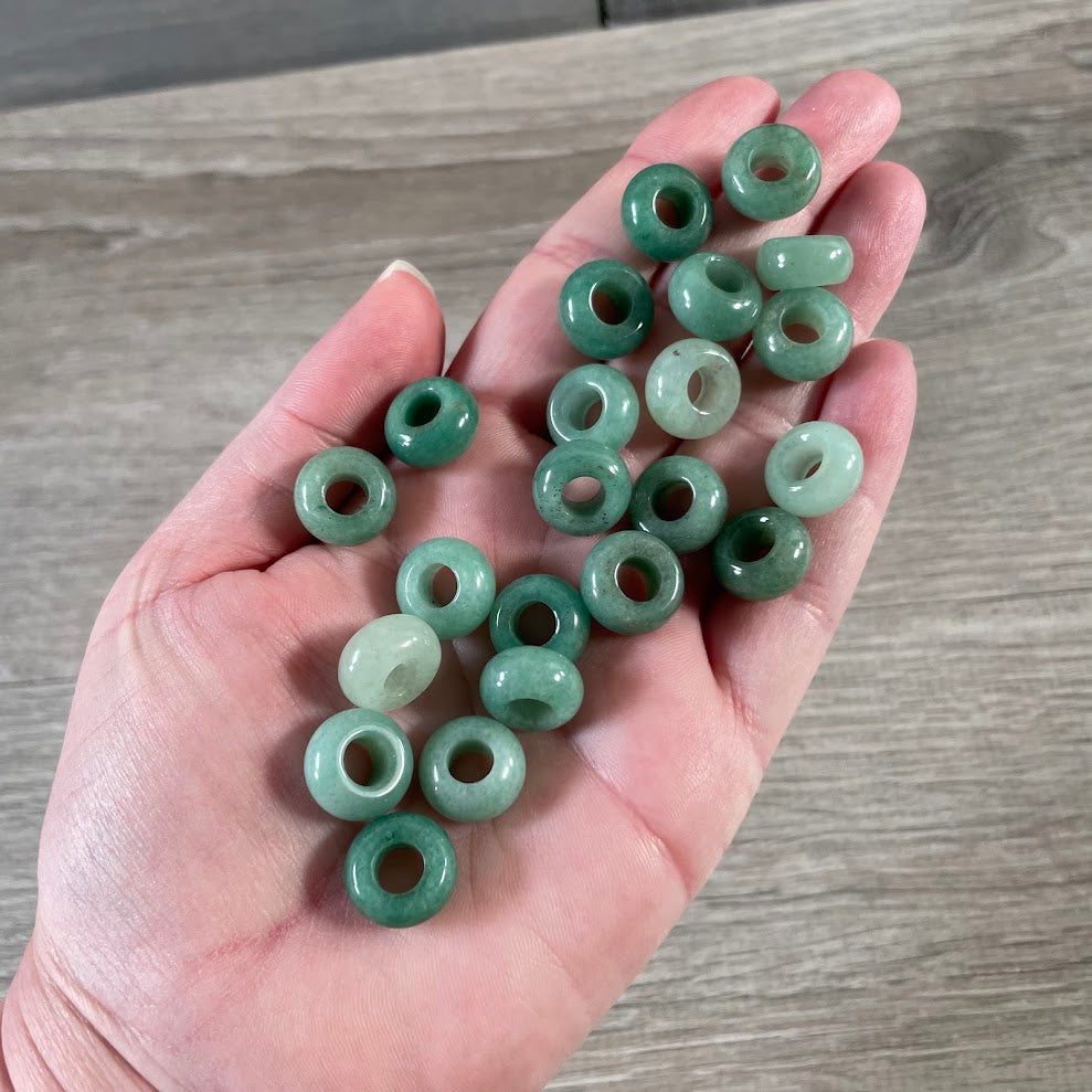Aventurine wholesale large hole bead for DIY jewelry making and mala supplies