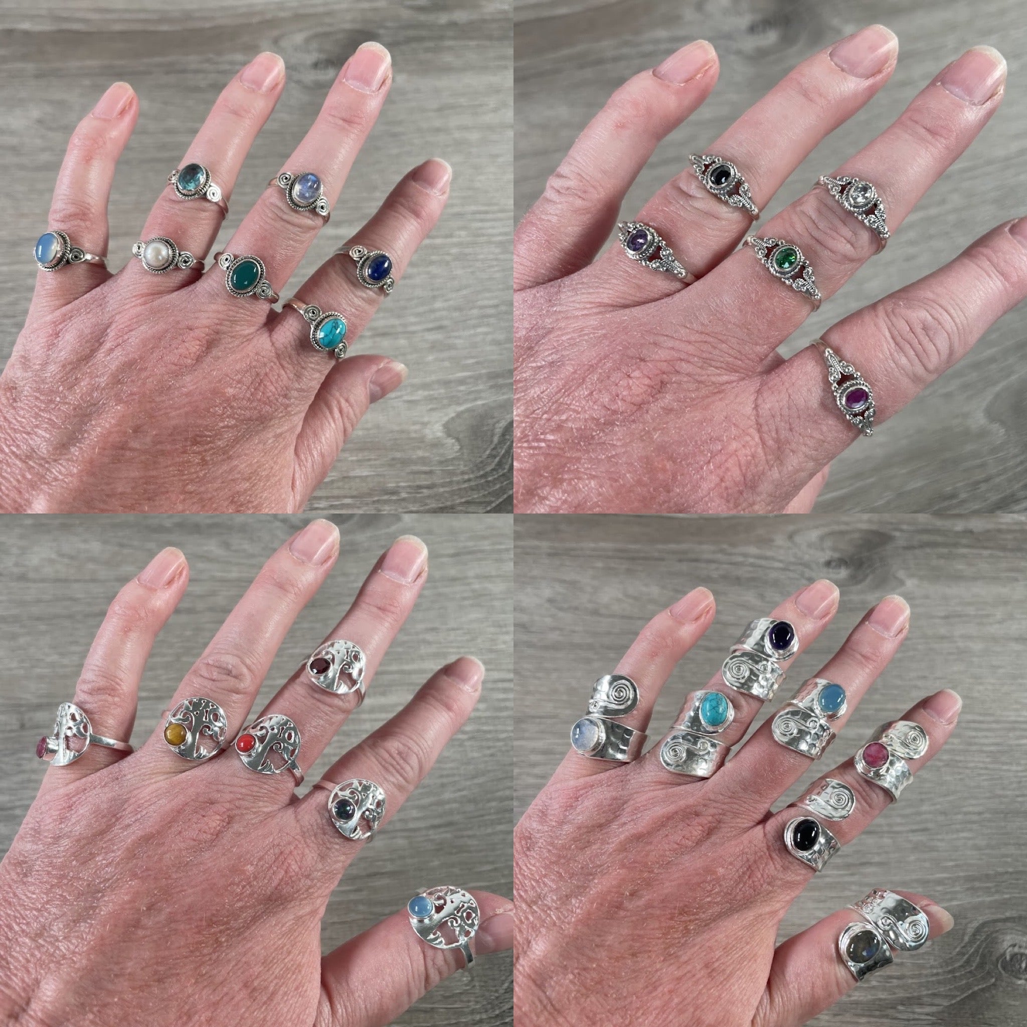 Wholesale boho-style gemstone rings for resale