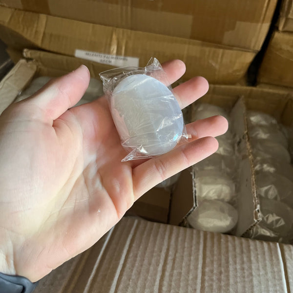 Selenite Palm Stone 6.5 cm Box of 100