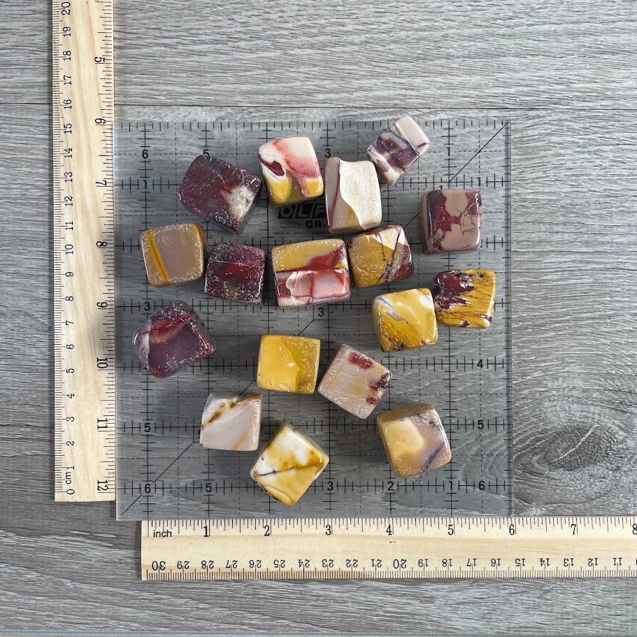 Mookaite Jasper stones for crystal kits meditation supplies and gemstone collections