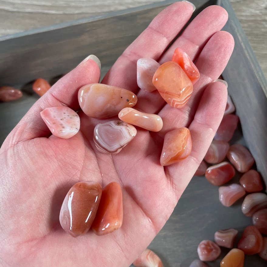 Bulk polished carnelian stones for altar supplies and bowl fillers