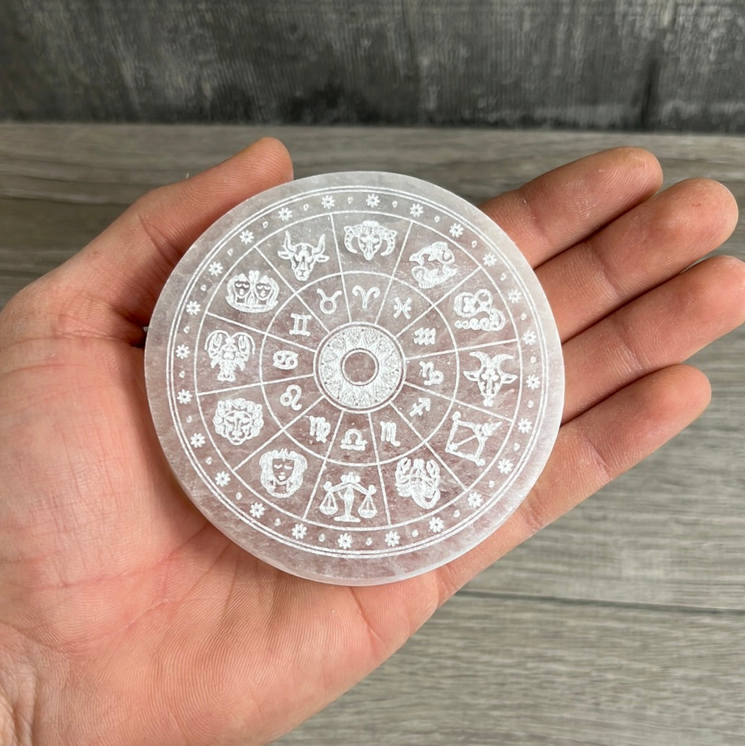 Selenite Laser Engraved Charging Plates