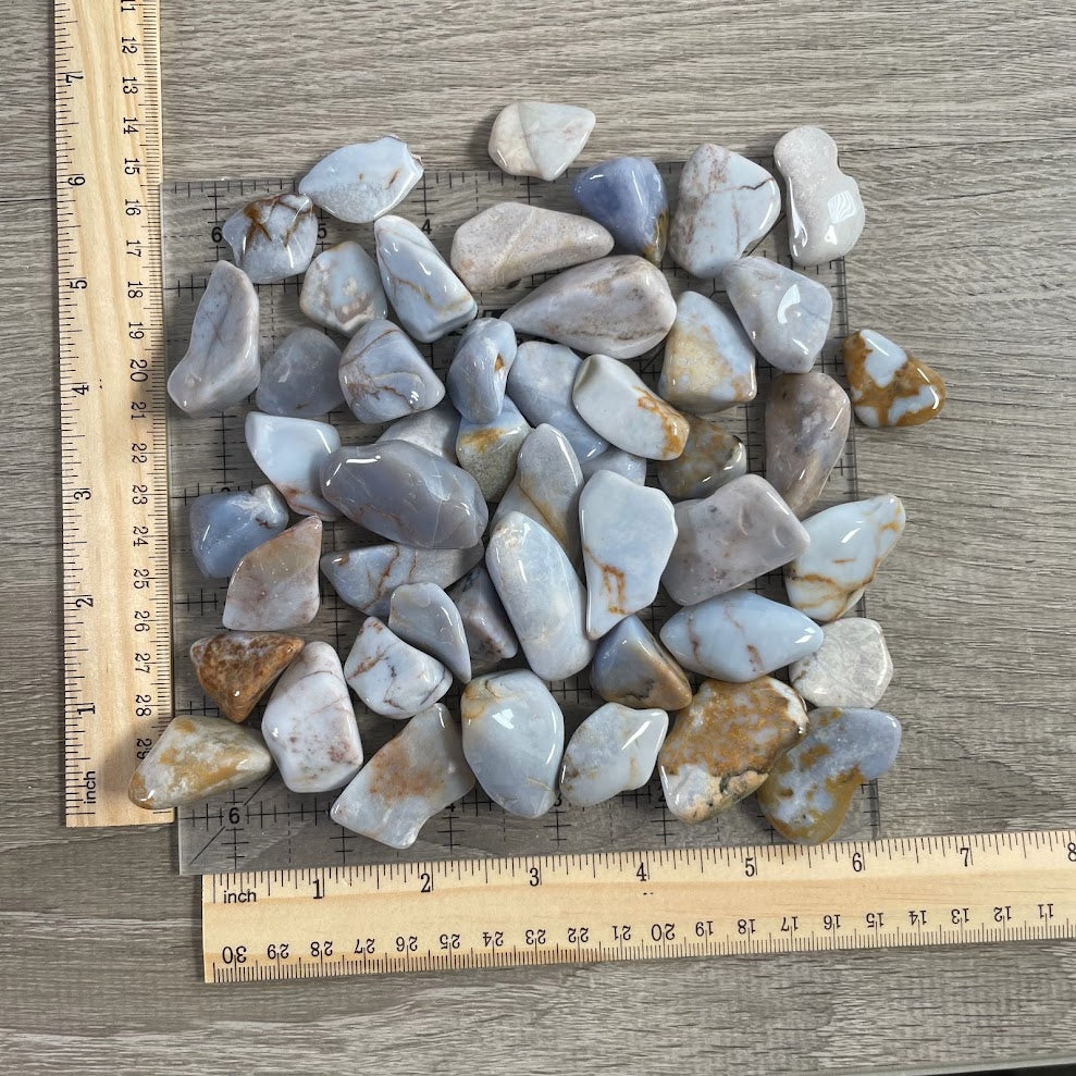 Chalcedony Tumbled Stones Medium  – 1 lb Bulk Lot for Crystal Shops, Reiki & Metaphysical Retail