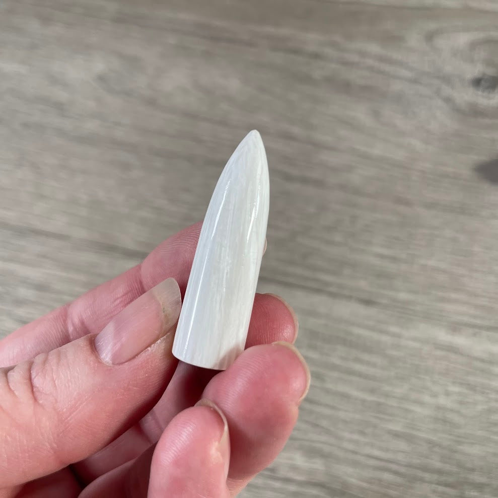 Scolecite gemstone cones for wire wrapping and pendants