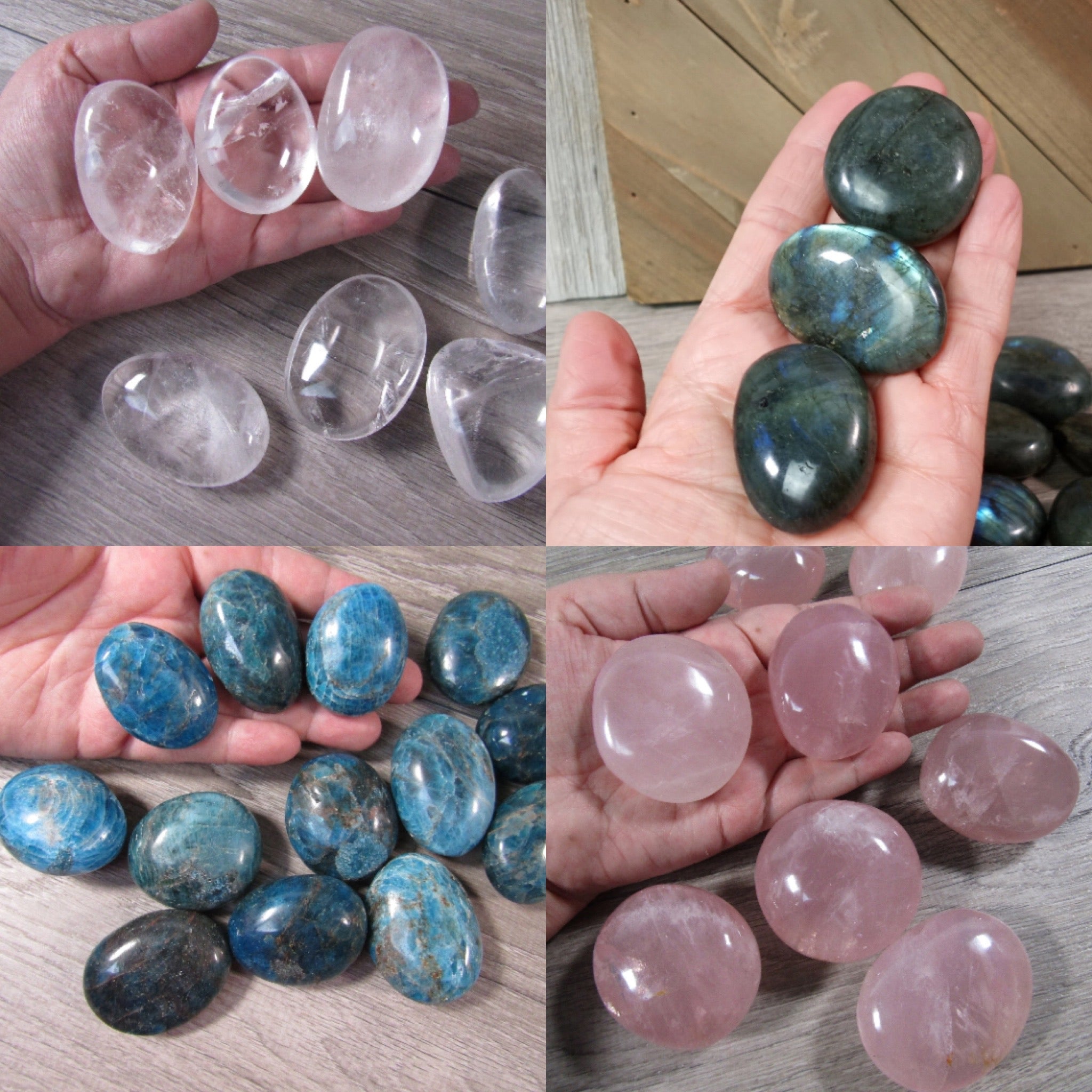 Gemstone Palm Stones Free Form Style