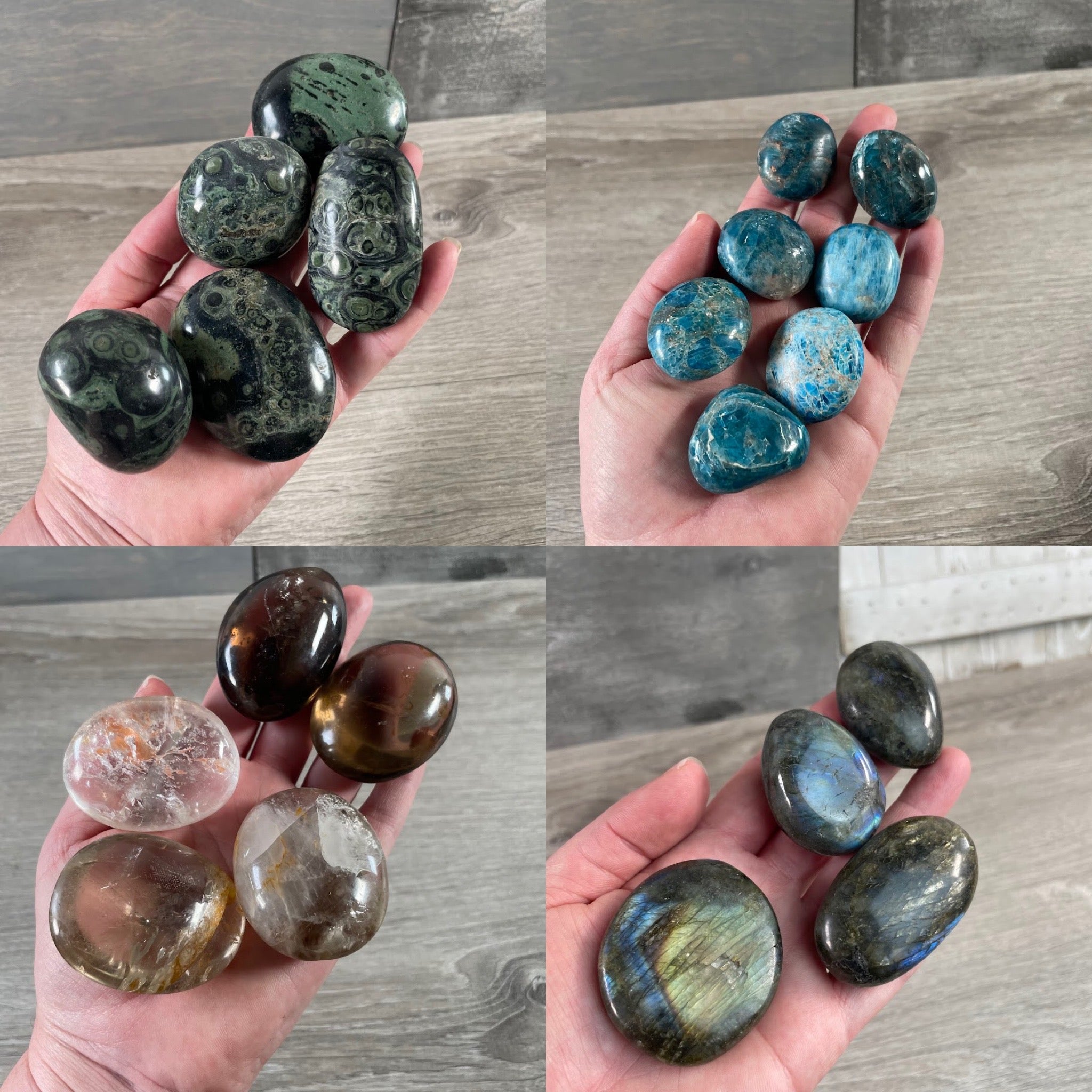 Wholesale mixed gemstone palm stones polished smooth