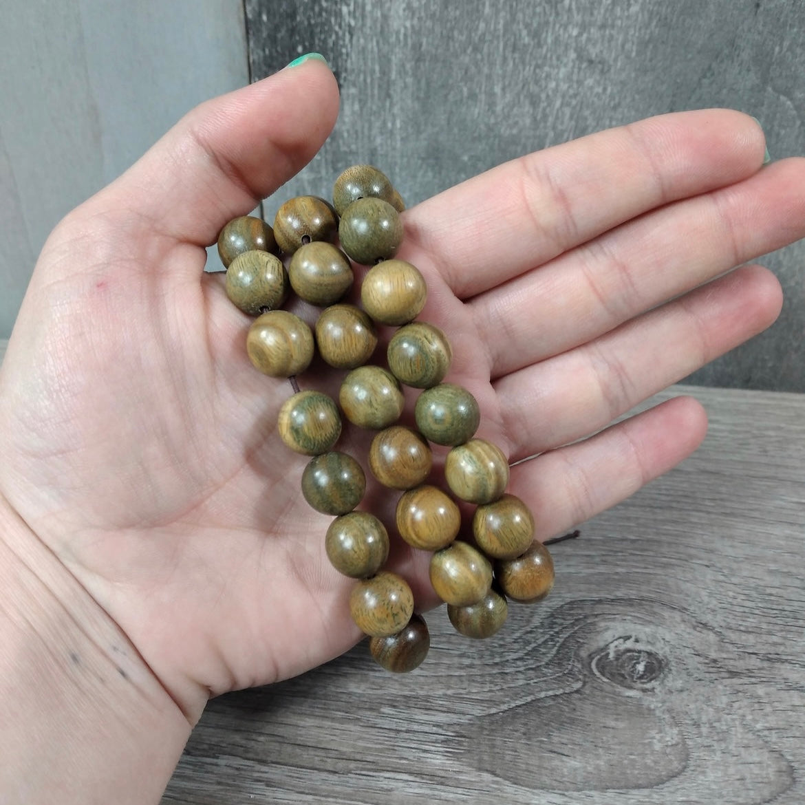 Wood Mala Power-Bead Bracelet