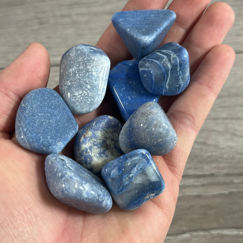 Blue Quartz Tumbled 1 Kilo Lot