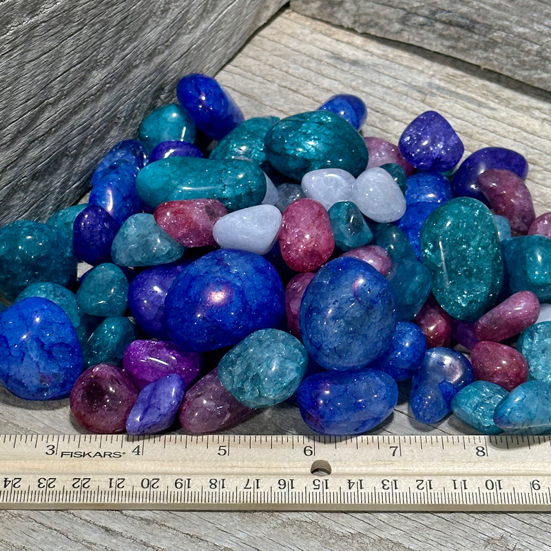 Assorted Color Crackle Quartz Tumbled 1 Kilo