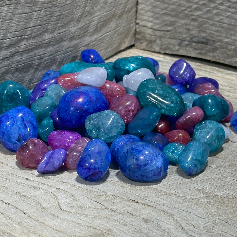 Assorted Color Crackle Quartz Tumbled 1 Kilo