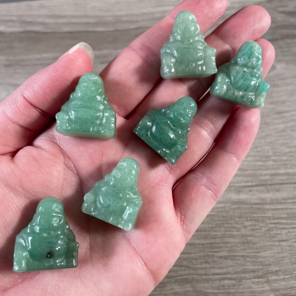 Green Aventurine wholesale gemstone Buddha figurine for crystal shops and spiritual gift displays