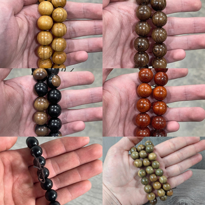 Wood Mala Power-Bead Bracelet