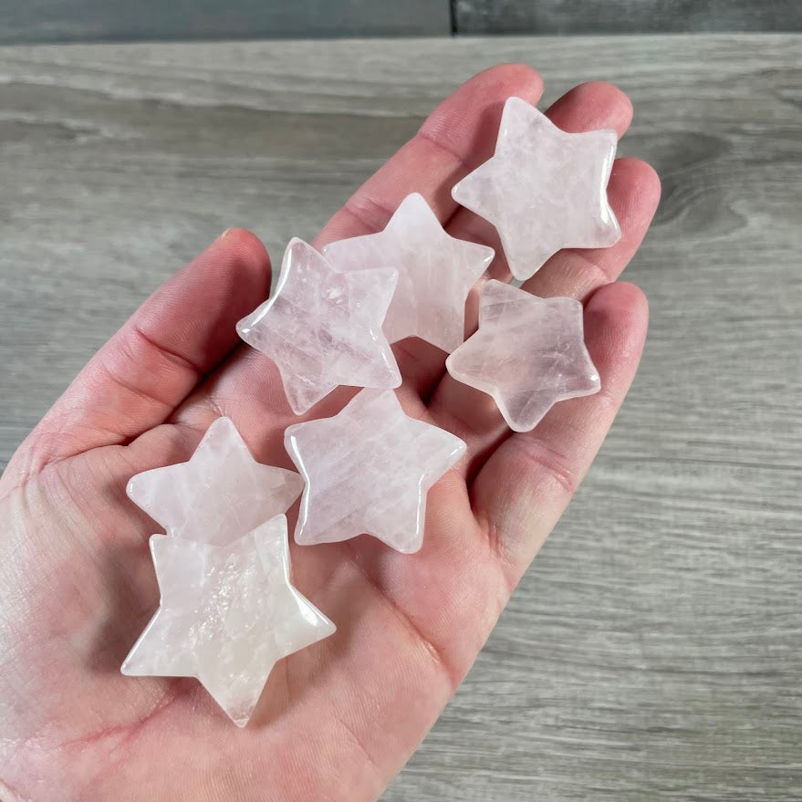 35mm Polished Gemstone Star Carving – Crystal Star Figurines