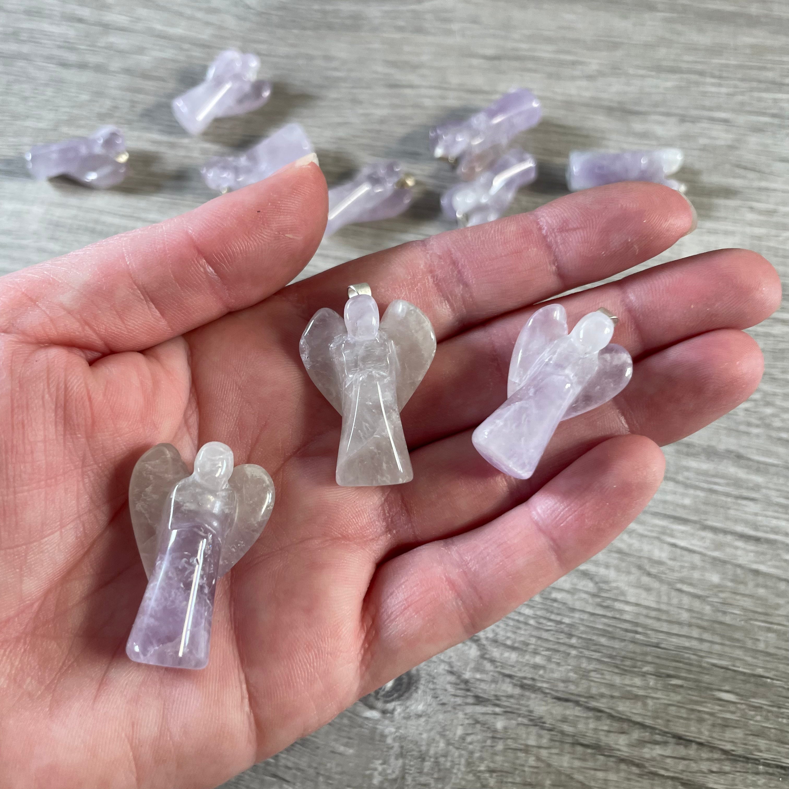 purple angel figurine