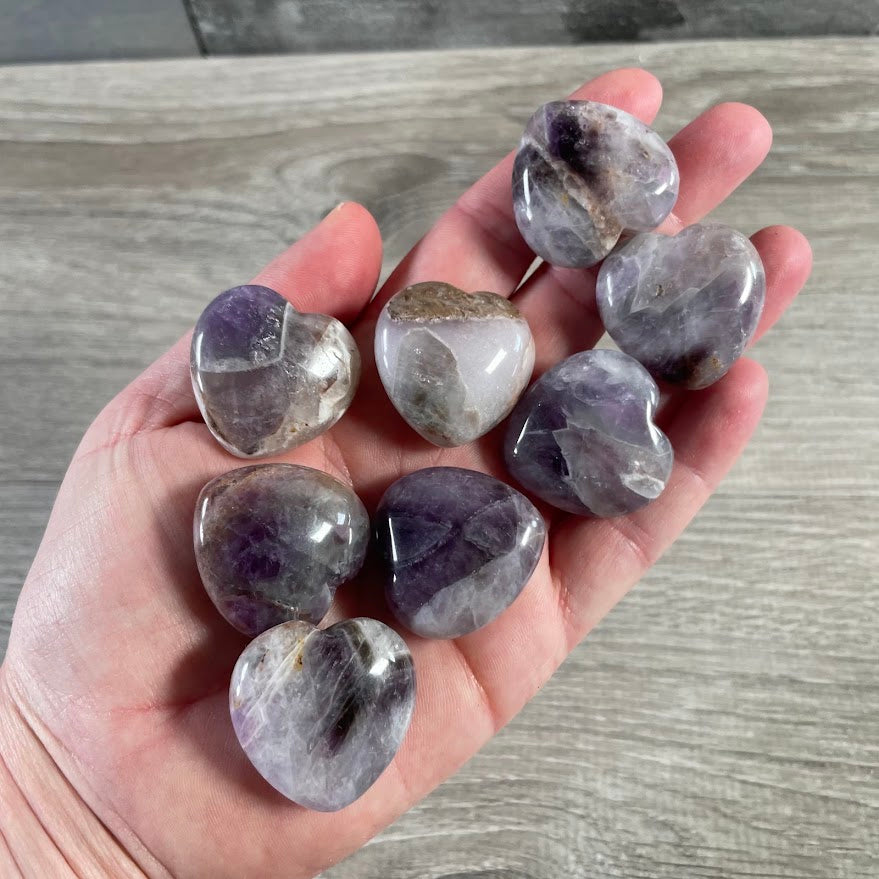 Gemstone Hearts in Assorted Stones & Sizes – Carved Crystal Hearts