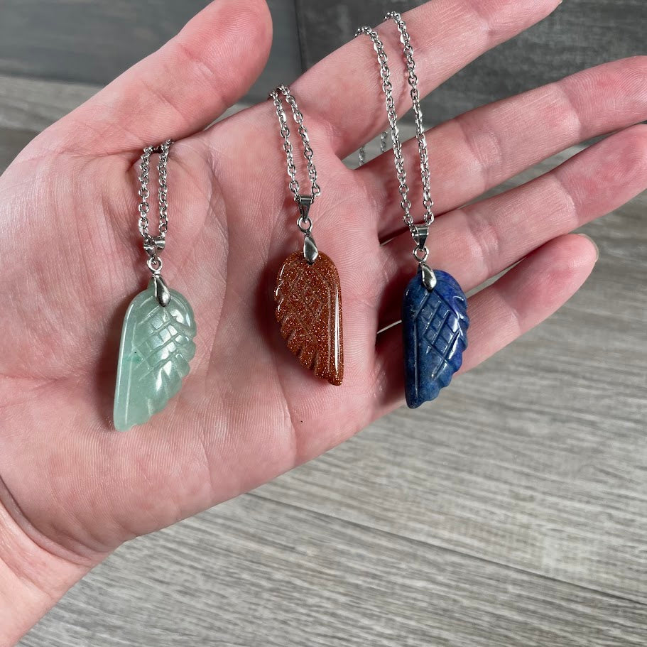 Gemstone Angel Pendant - bulk