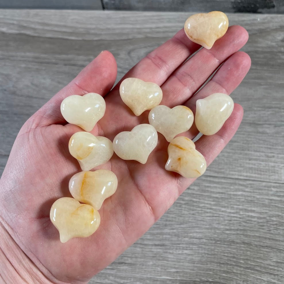 Gemstone Puffy Hearts 25mm  – Bulk Crystal Hearts for Gift