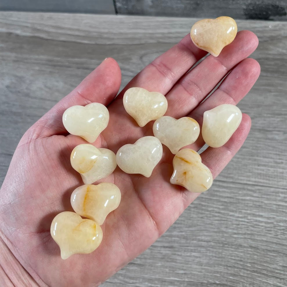 Gemstone Puffy Hearts 25mm  – Bulk Crystal Hearts for Gift
