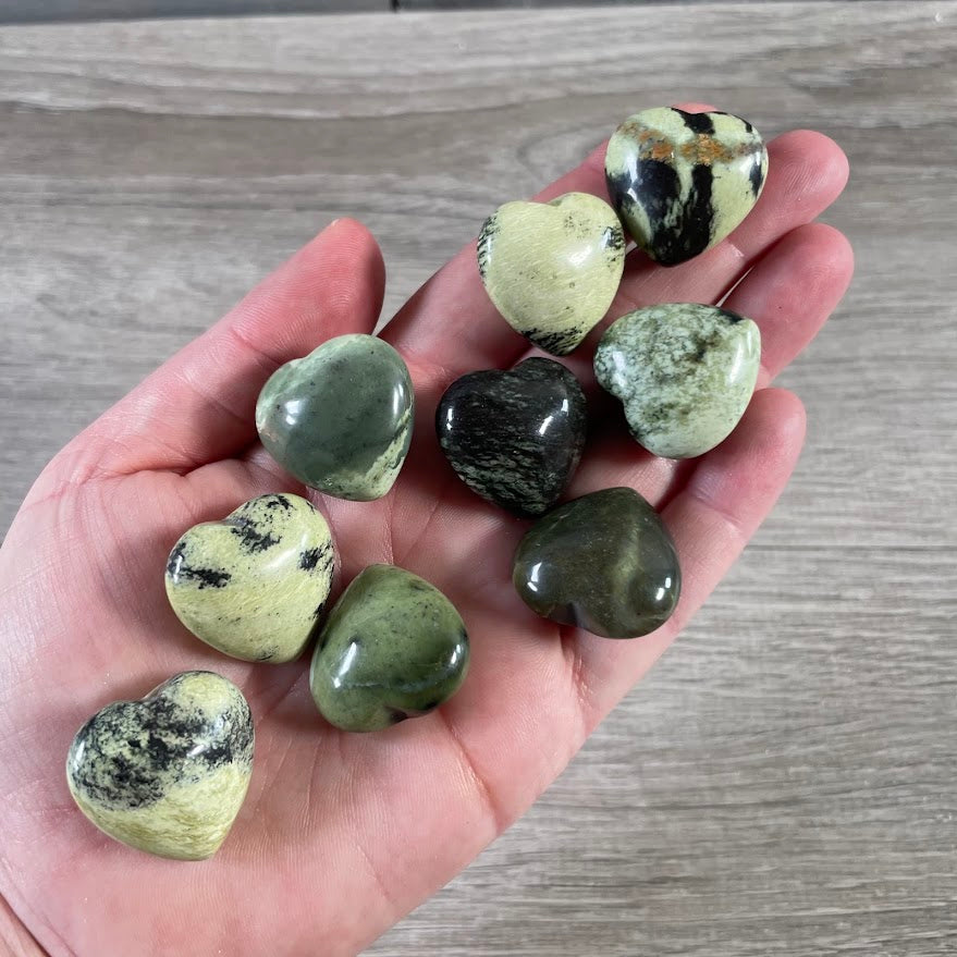Gemstone Hearts in Assorted Stones & Sizes – Carved Crystal Hearts