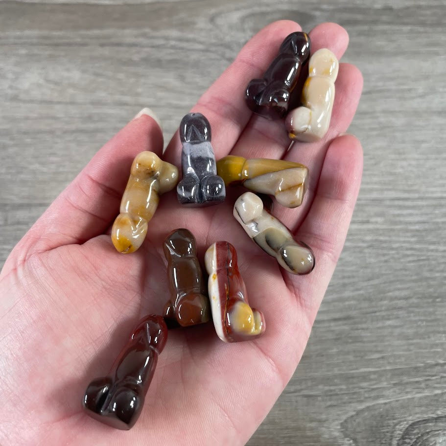 Crystal Phallic Figurine – Small Carved Gemstone Statue