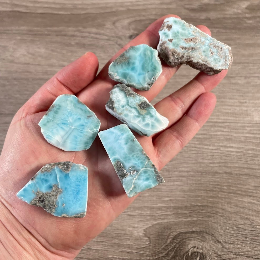 Wholesale Larimar polished gemstone slab for crystal shops