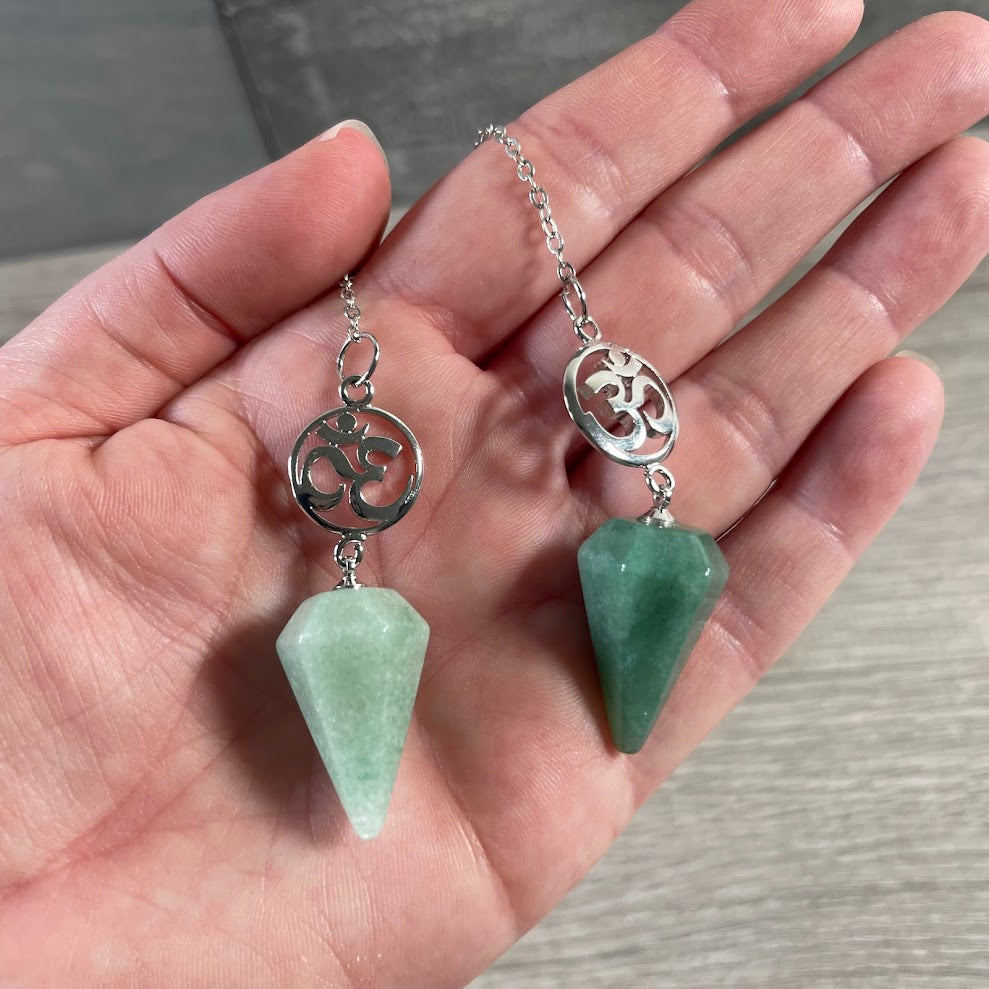 Aventurine ohm symbol pendulum for bulk buyers