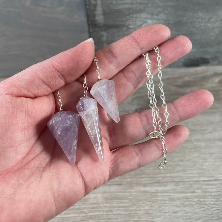 amethyst metaphysical pendulum tools assortment