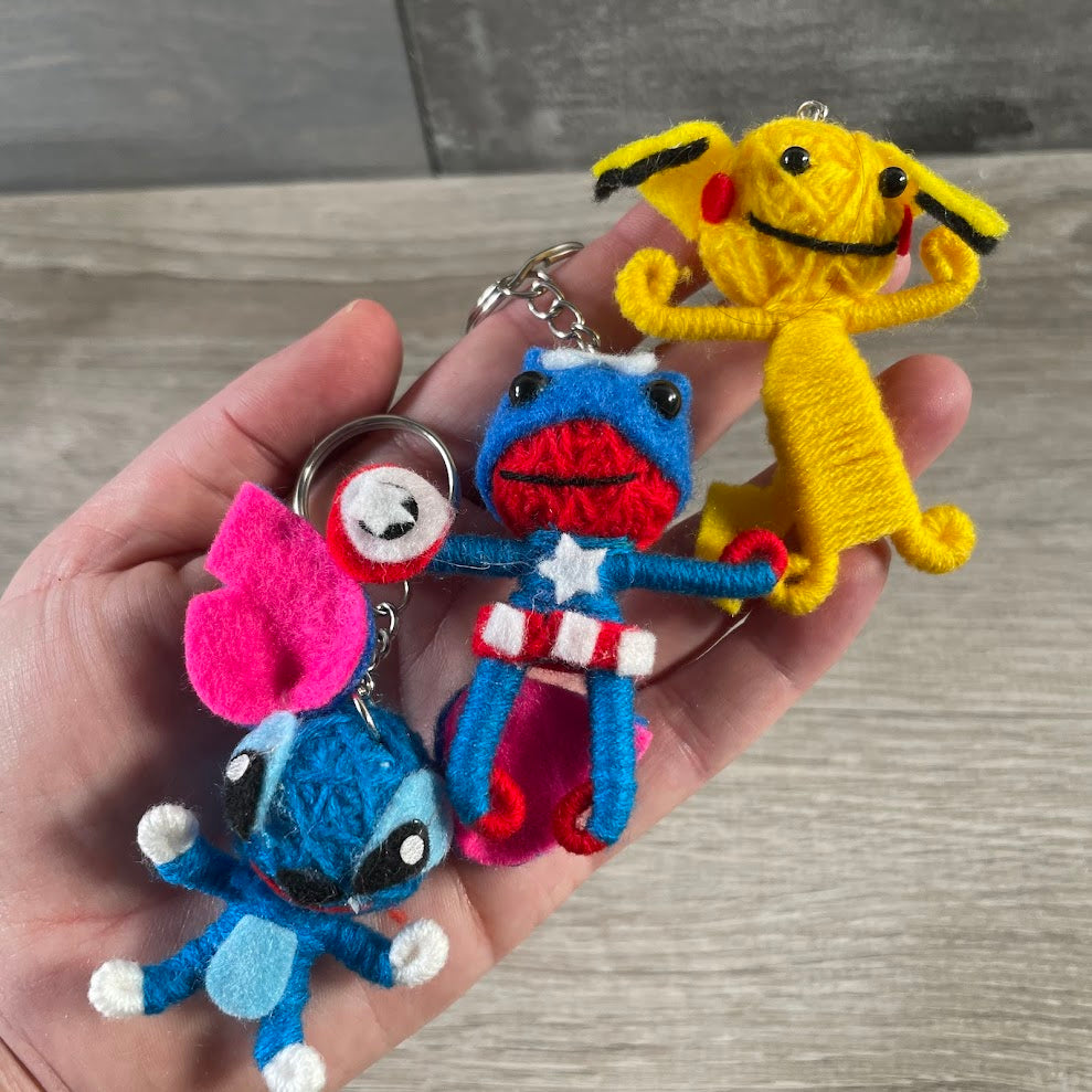 Wholesale Assorted Thailand Character Keychains – Cute Travel Souvenir Key Rings