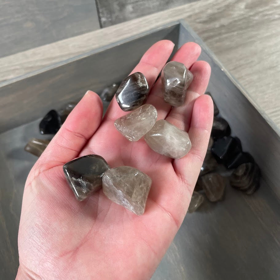 smoky quartz tumbled stones bulk wholesale lot