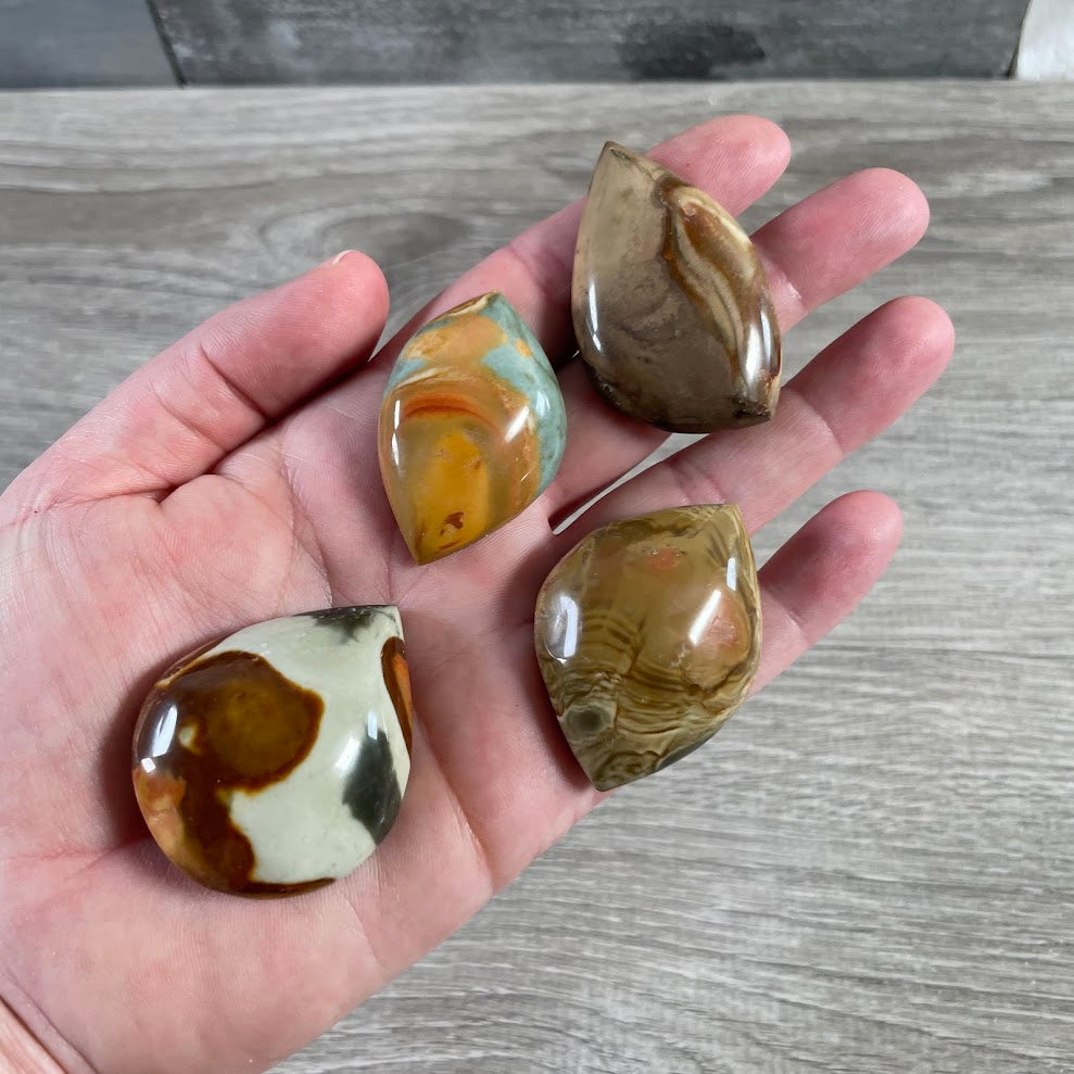 Wholesale Polychrome Jasper cabochons for jewelry making and wire wrapping