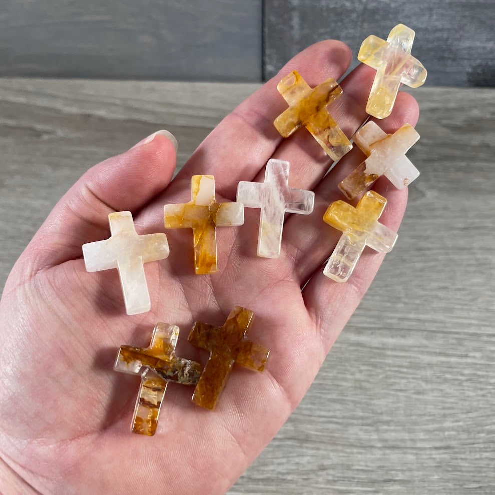 Golden Healer spiritual crystal cross wholesale
