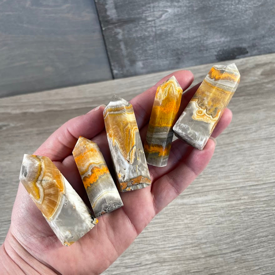 Gemstone Obelisk 1-2 oz | Small Crystal Tower, Grids & Decor