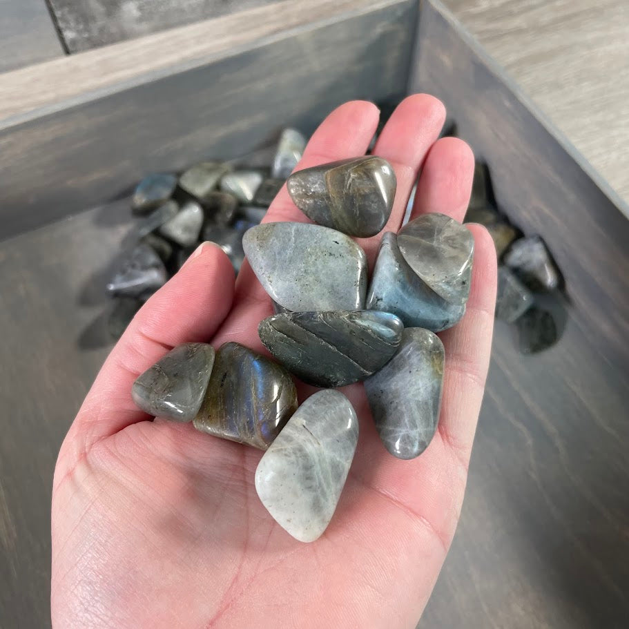 labradorite tumbled stones wholesale lot from Madagascar