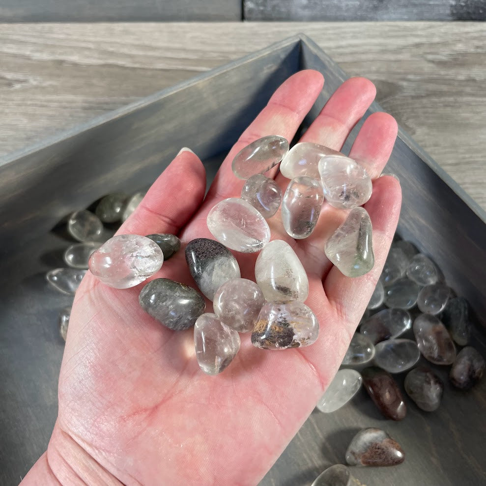 Tumbled Chlorite Quartz 1 LB bulk lot