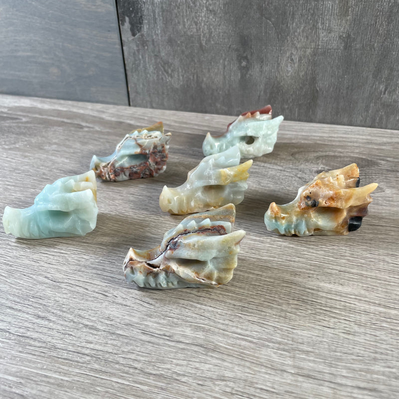 Gemstone 2.5 inch Dragon Skulls